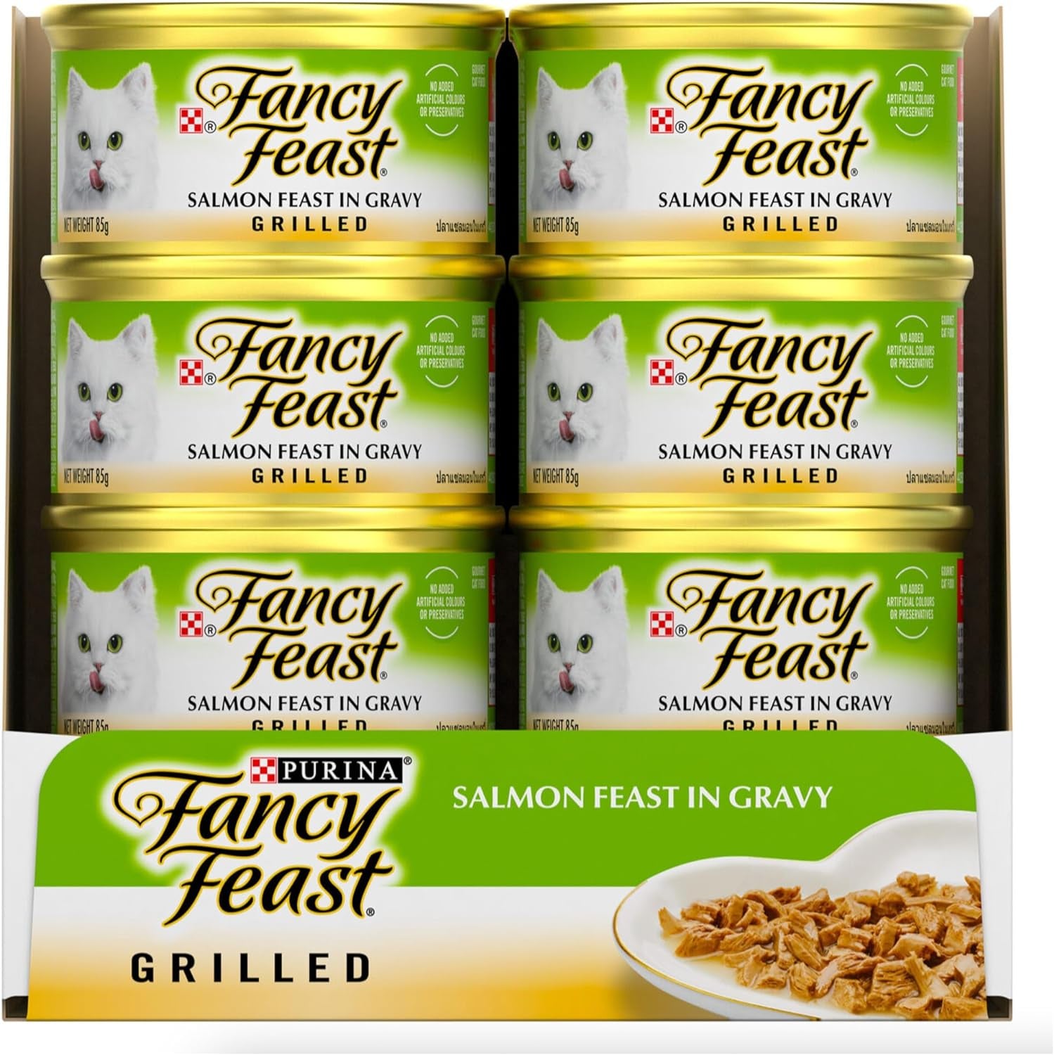 Fancy Feast Grilled Adult Wet Cat Food Grilled Salmon Feast in Gravy 24X85G